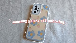 unboxing samsung galaxy a23 in white + accessories  | by gwyneth,