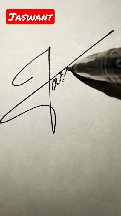 Jaswant name signature style ✍️ | Signature of letter J | #shorts #youtube #calligraphy