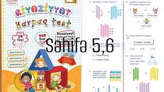 2 Ci Sinif Riyaziyyat Yarpaq Test Səh 5,6