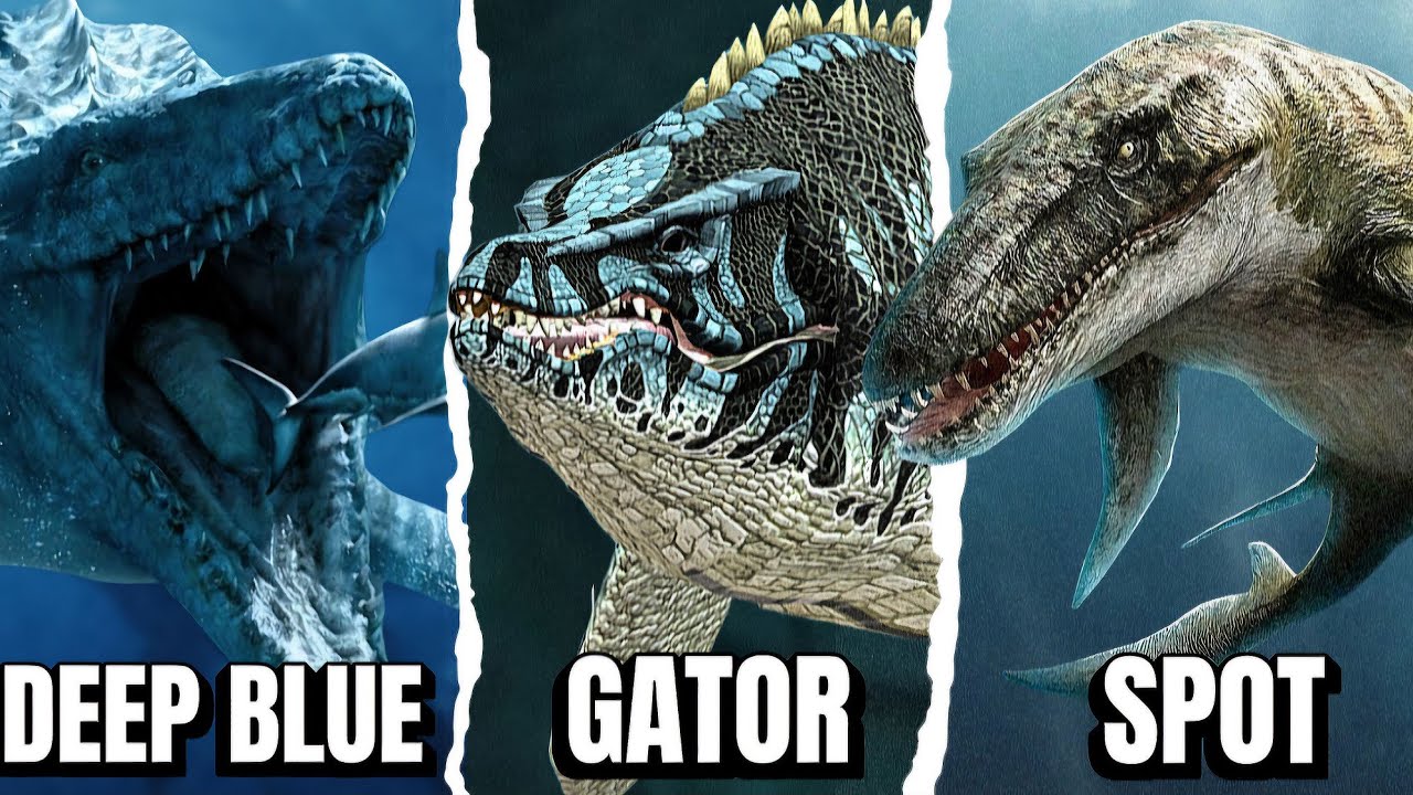 Объяснение трёх мозазавров из «Мира Юрского периода»