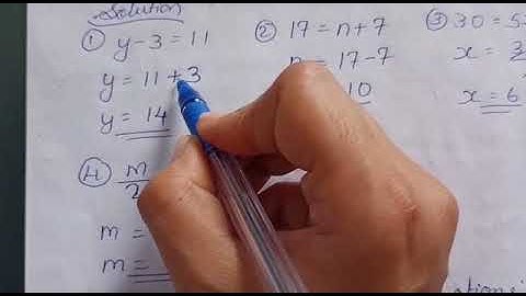 | Grade 6 | Mathematics | Practice Set 27 | Part 1 | Equations |