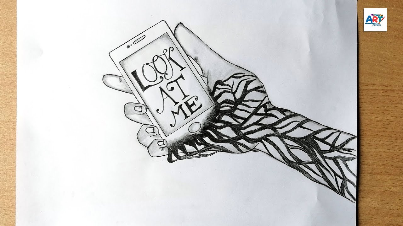 Update more than 159 mobile addiction drawing seven.edu.vn