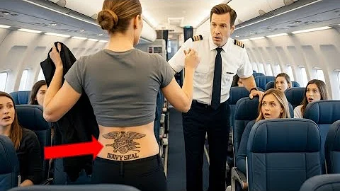 She Was Forced Out of First Class — Until the Pilot Spotted the SEAL Tattoo on Her Back...and Froze.