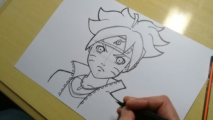 Como desenhar o Boruto Modo Karma ( passo a passo ) 