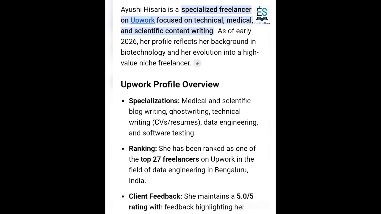 I'm a TOP RATED Freelancer on Upwork with Amazing Feedback and Great Earnings 😊