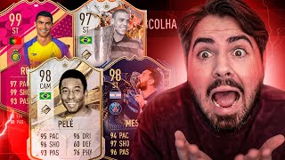 QUE ISSO!!! O QUARTETO MAIS SURREAL DA HISTORIA!! CR7 99, R9, MESSI E PELÉ!!! FUT DRAFT