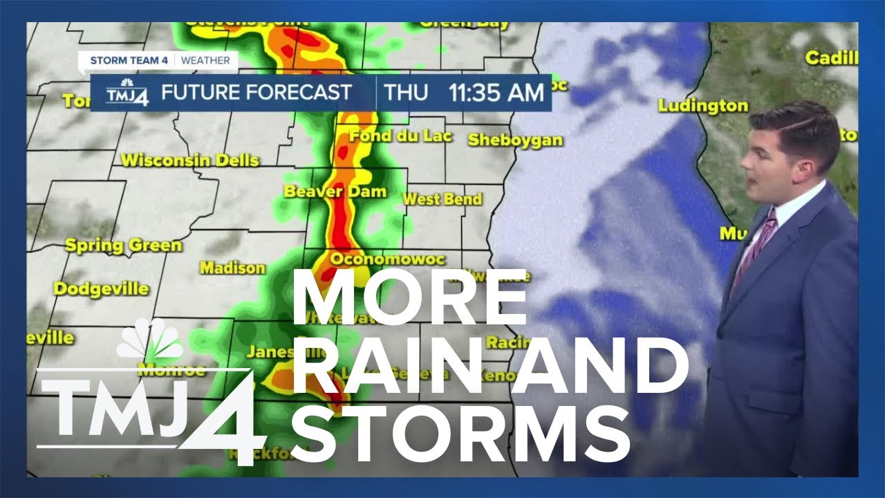 Southeast Wisconsin weather: More showers and storms Thursday - YouTube