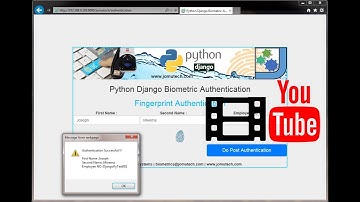 Python Django Web Biometric Authentication using DigitalPersona 4500 Fingerprint Scanner on Windows