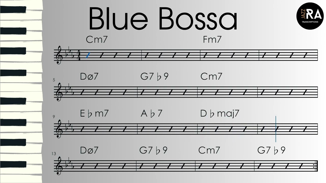 Blue Bossa (145BPM) - Backing track / Play-along - YouTube