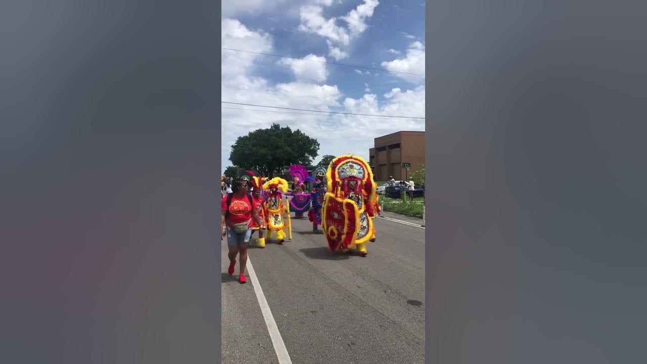 Westbank Super Sunday 2023. The Mardi Gras Indians doing their STRUT