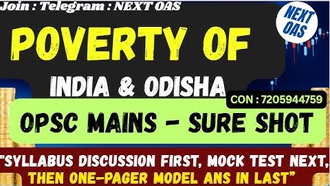 OPSC Mains | POVERTY of INDIA & Odisha | SURE SHOT Theme | Mains MOCK TEST | Syllabus cover