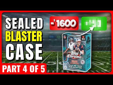 AWESOME HITS!🚨FULL CASE PROFIT CHALLENGE🚨 2025 TOPPS CHROME FOOTBALL BLASTER BOXES PART 4 OF 5
