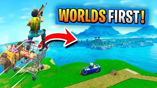 WORLD'S 1st SPAWN ISLAND AND *BACK* TRIP In Fortnite Battle Royale!