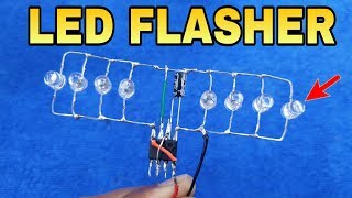 LED Flasher circuit using 555 timer IC