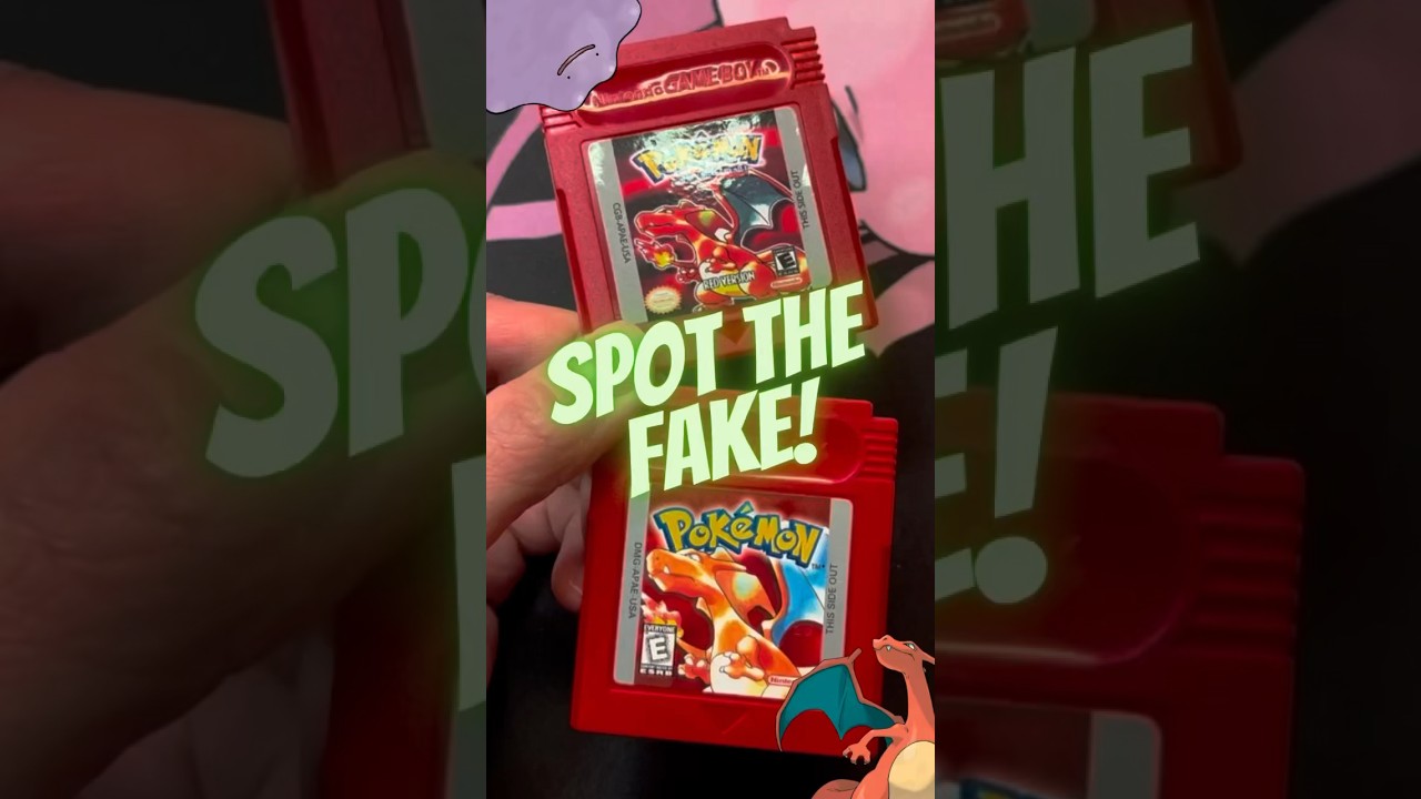 How to spot a fake Gameboy Cartridge (Pokemon Red)