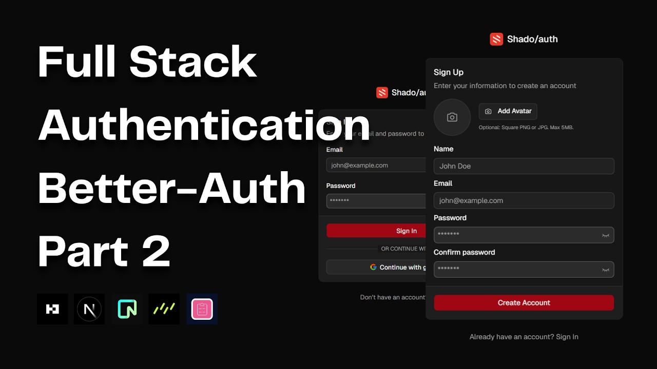 Full Stack Auth Part 2: Google Login + Avatar Upload (Next.js) - YouTube