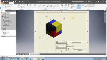 Adding a Puzzle Cube Assembly And Presentation to Drawing Sheets