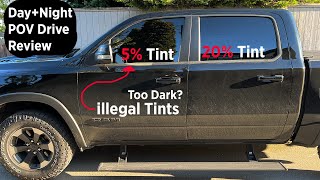 IS DRIVING AT NIGHT WITH 5% LIMO TINT SAFE?? 5% VS  70%