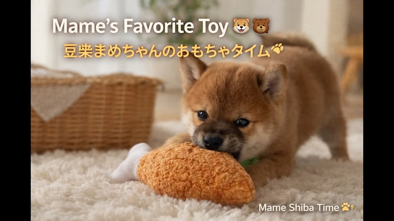 Mame’s Favorite Toy 🐶🧸| 豆柴まめちゃんのおもちゃタイム🐾　 #柴犬 #puppy #豆柴