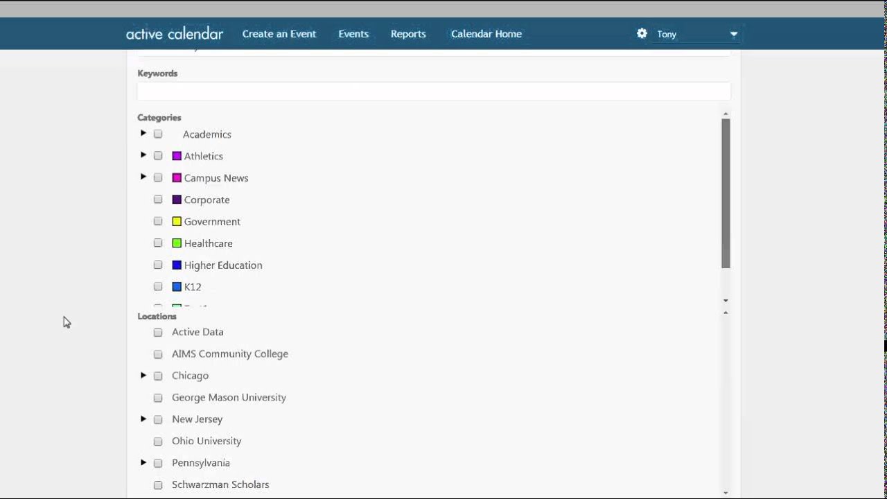How to Create a Share Using Active Calendar