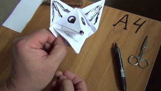 Оригами лисенок. Своими руками А4.Origami fox. Do it yourself A4.