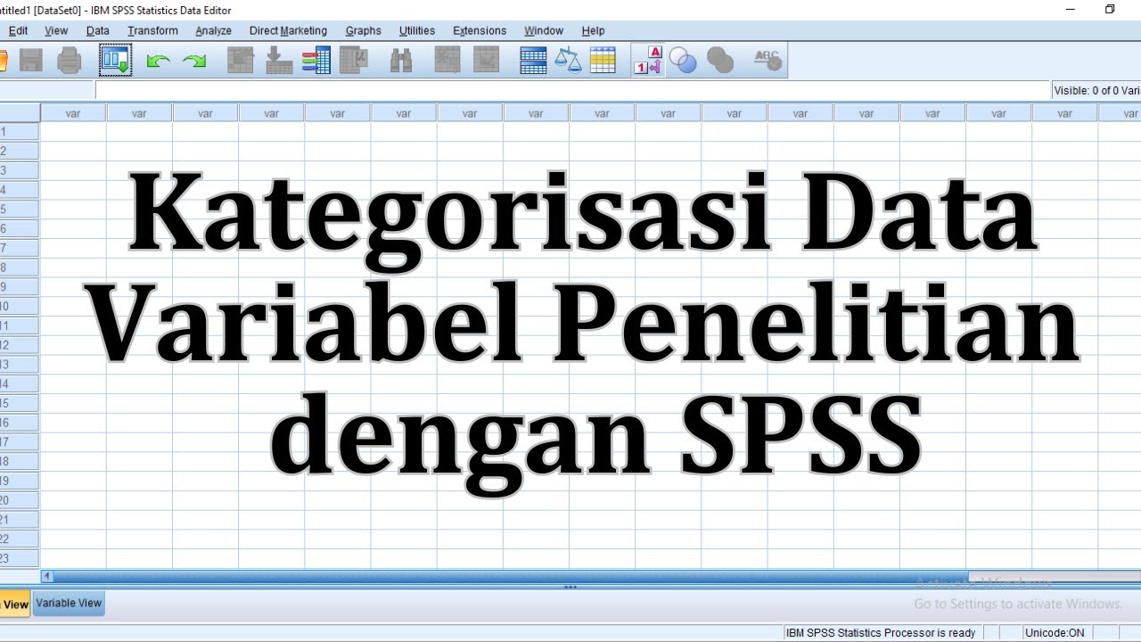 Kategorisasi Data Variabel Penelitian dengan SPSS