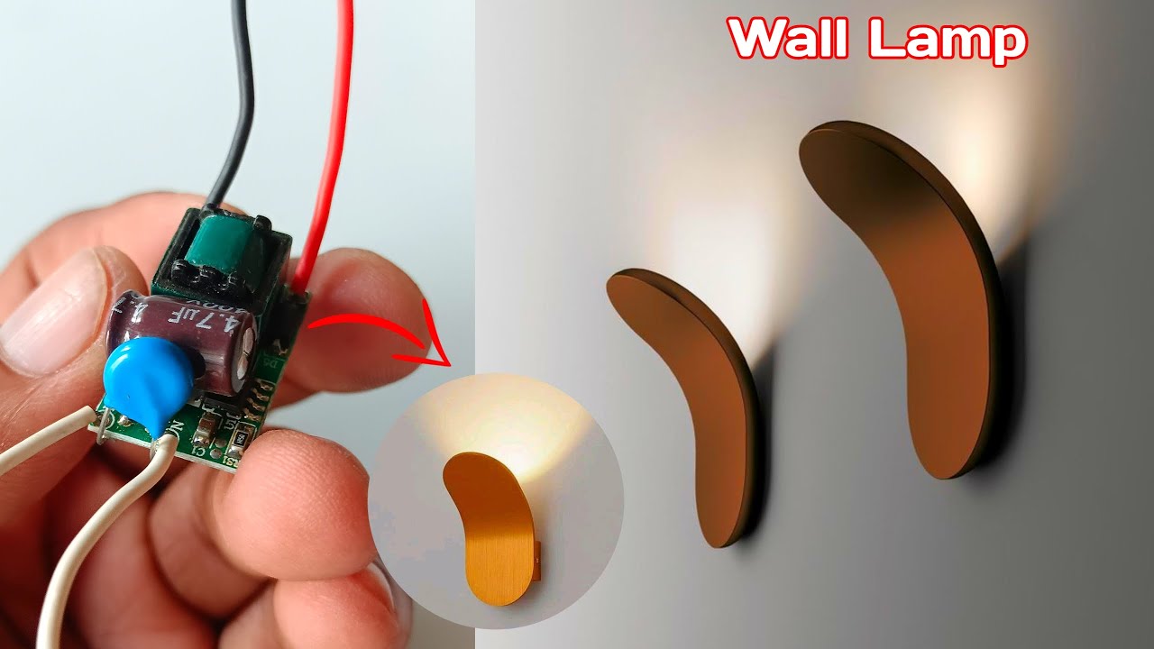 How to Make Modern LED Wall Lamp | Diy Wall Light a Home - YouTube
