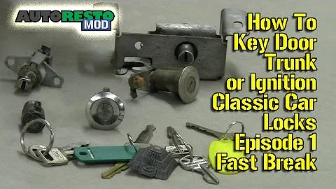 How To Key Door Trunk or Ignition Classic Car Lock...