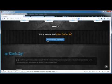 Microsoft Expression Web call to action update text and button