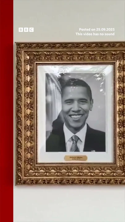 Joe Biden portrait replaced with autopen image at White House. #JoeBiden #WhiteHouse #BBCNews