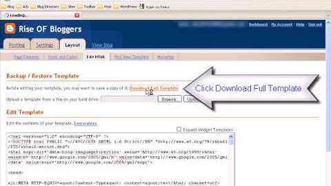 Backup Blogger Template