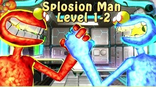 Splosion Man Level 1-2 Co-op With 3 Players