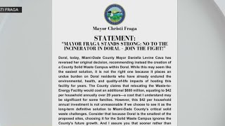 Miami-Dade County's new trash incinerator proposed to stay in Doral.
