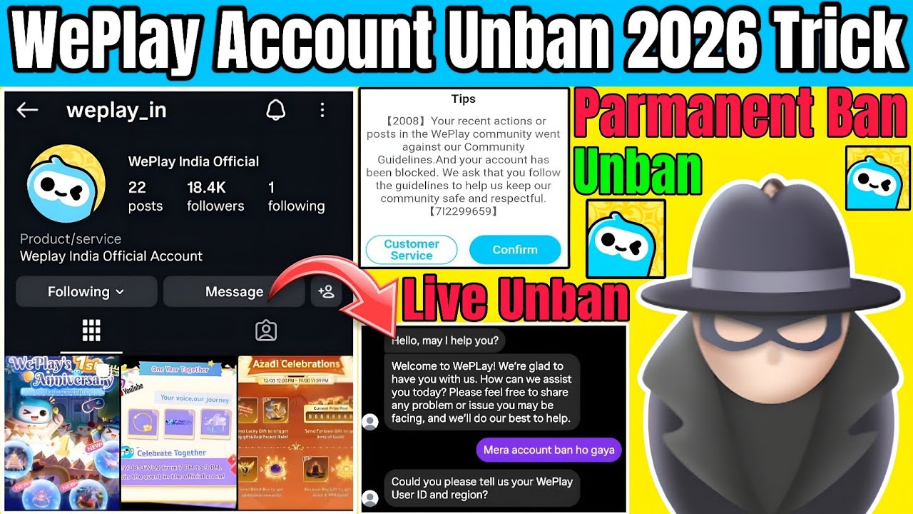WePlay Account Unban 2026 | Permanent Ban Unban Trick | Live Customer Support Proof