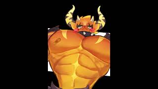 Cute little guy → buff demon💪 #RocoKingdom #fanart #digitalart #fantasyart #muscular