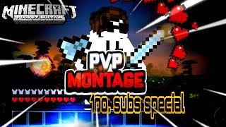 100 Subs Special PvP?? MONTAGE | THANK FOR YOUR SUPPORT ?? mcpe  100subs  celebration