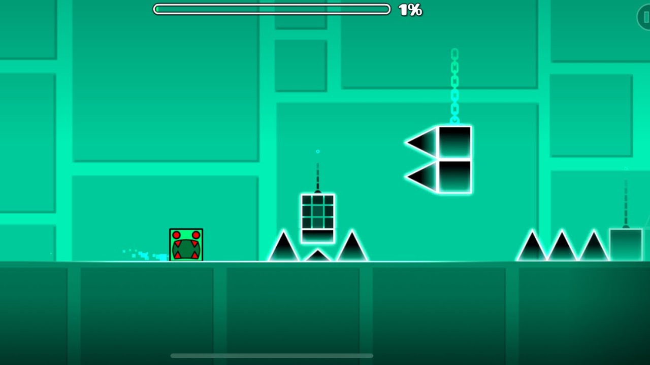 Playing Geometry Dash - YouTube