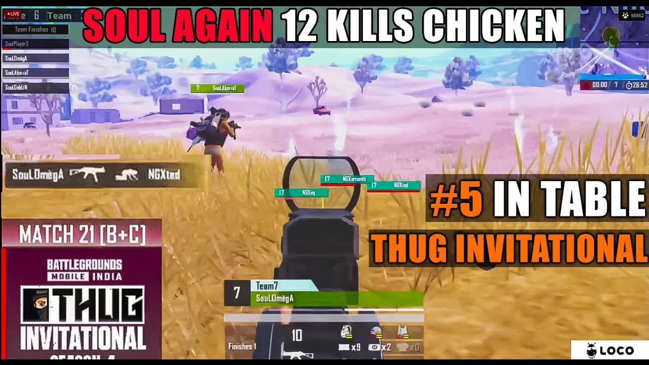 SOUL 12 KILLS CHICKEN DINNER AGAIN | THUG INVITATIONAL