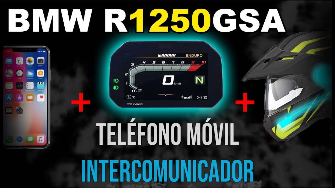 Experto conductor Rendición BMW R1250GSA - Cómo conectar teléfono e intercomunicador al TFT BMW -  YouTube