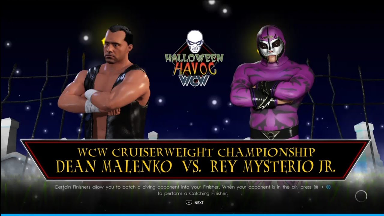 Dean Malenko vs Rey Mysterio. Halloween Havoc 96. WWE 2K22