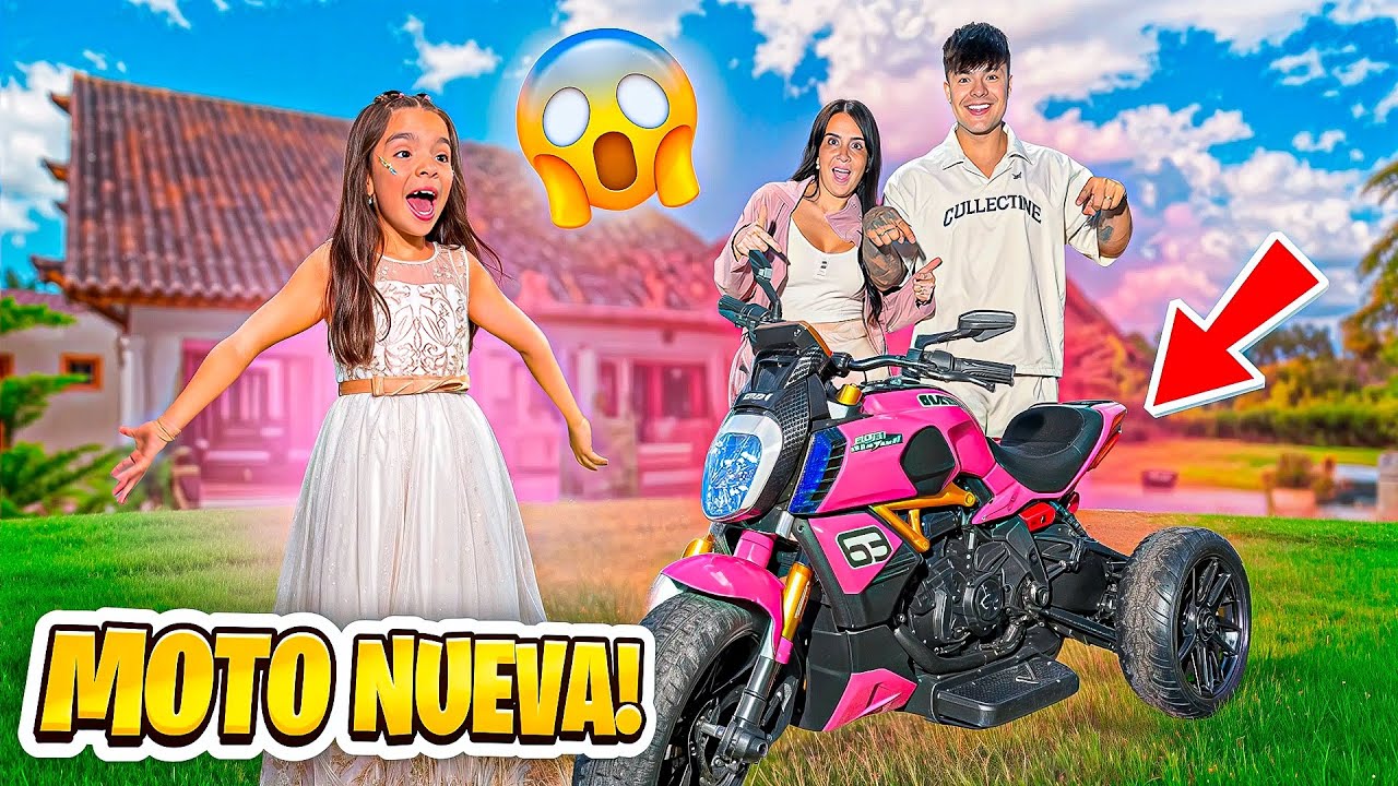 Le compramos una MOTO a mi hija por su cumpleaños😱🎂