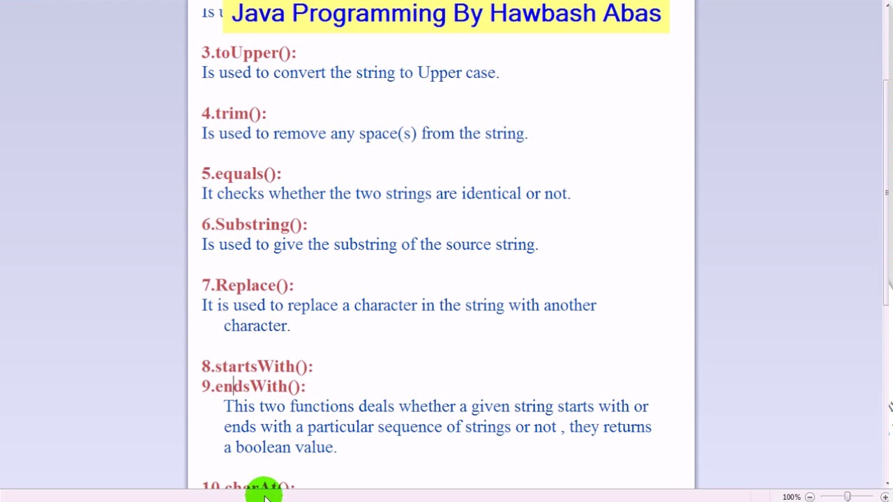 51 string startswith endswith in java youtube