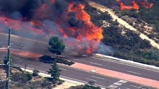 Wildfires are burning out of control in san diego county, where at
least 30 homes have been destroyed and thousands businesses ordered...