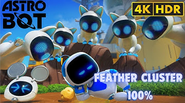 Astro Bot - Feather Cluster - All Bots and Puzzle Pieces 4K60 HDR