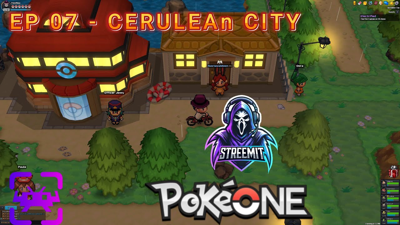 PC PokeONE EP07 Pokemon MMO Cerulean City  Team Rocket Kanto full gameplay Walkthrough
