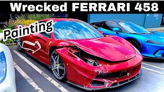 Painting Wrecked Ferrari 458