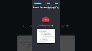 ⚡Smooth Opening Envelope Animation – Perfect for UI/UX! 🎬 #shorts #webdevelopment #uiux