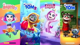 My Talking Angela Vs My Talking Angela 2 My Talking Tom 2 Vs Talking Tom Gameplay