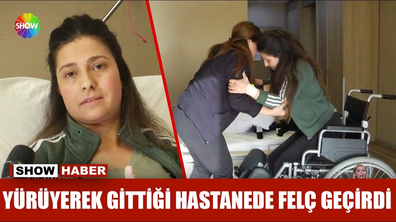 Yürüyerek gittiği hastanede felç geçirdi