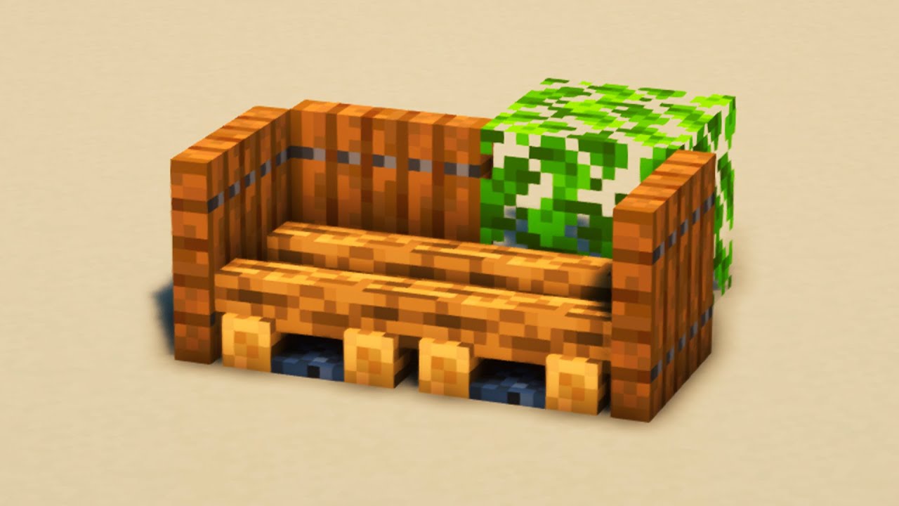 The Simplest Bench In Minecraft - YouTube
